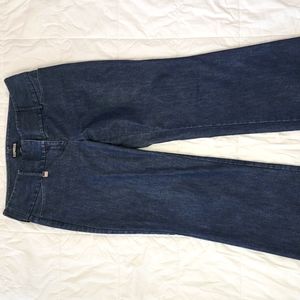 Express Editor flare leg denim dress pants